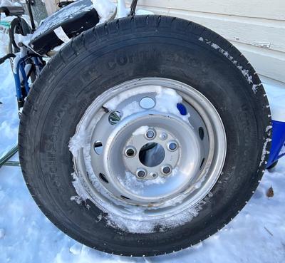 4 Continental Vanco FourSeason Truck/Trailer tires/wheels 225/75R 16C M&S