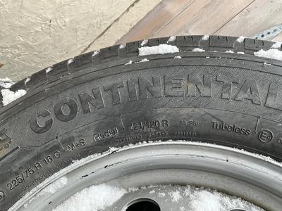 4 Continental Vanco FourSeason Truck/Trailer tires/wheels 225/75R 16C M&S