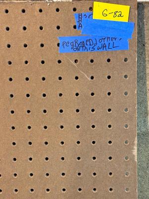 Garage #81, #82 Sheet rock and peg board