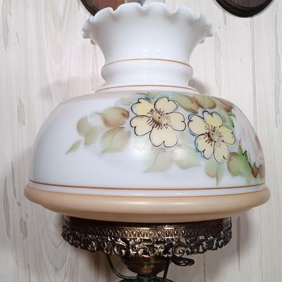 LOT 272: Vintage Two Globe Hurricane Glass Lamp