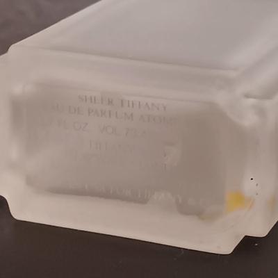 LOT 274: Crabtree & Evelyn Summer Hill 2 fl Oz and Chantilly 3.5 fl Oz Eau de Toilette Sprays with Empty Tiffany Sheer 1.7 fl Oz...