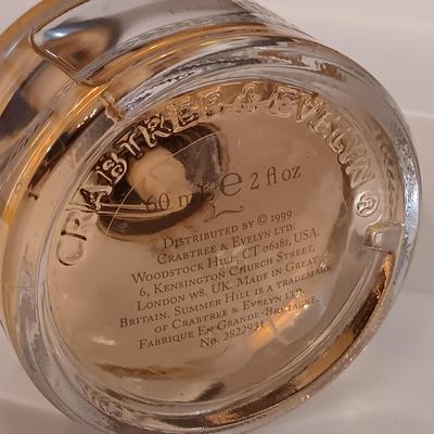 LOT 274: Crabtree & Evelyn Summer Hill 2 fl Oz and Chantilly 3.5 fl Oz Eau de Toilette Sprays with Empty Tiffany Sheer 1.7 fl Oz...