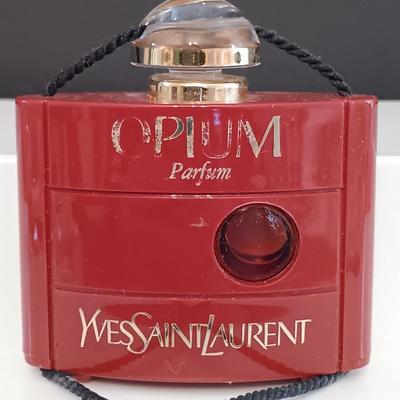 LOT 275: Vintage Yvs St Laurent Opium Perfume with Nina Ricci L'air Du Temps Empty Bottles, Trueste by Tiffany Bottle, Nueva Maja...