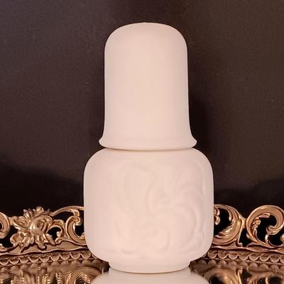 LOT 276: Fenton Milk Glass Boot, Anais Anais R. Royale Paris Vintage Ceramic Bottle, Jardine de Bagatelle 4 fl oz Bottle & More