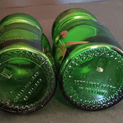 LOT 277: Vintage Estée Lauder Azurée Green Jars and Re-Nutriv Jars, Glass Eye Cup, Apothecary Jar, Vintage Hand Bag & More