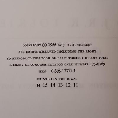 LOT 279: J.R.R. Tolkien The Lord of the Rings 3 Volume 1965 Revised Editions, 1980 Unfinished Tales & 1966 The Hobbit...