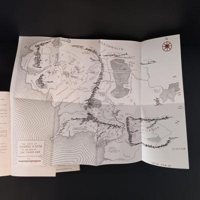 LOT 279: J.R.R. Tolkien The Lord of the Rings 3 Volume 1965 Revised Editions, 1980 Unfinished Tales & 1966 The Hobbit...