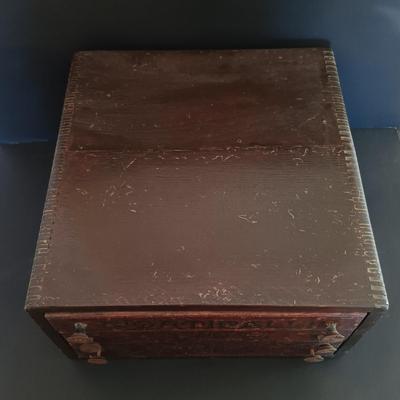 LOT 282: Antique Corticelli 3-Drawer Spool Cabinet