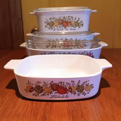 LOT 283: Corningware Spice of Life (Set of 6) Casserole Dishes