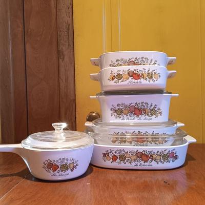 LOT 283: Corningware Spice of Life (Set of 6) Casserole Dishes