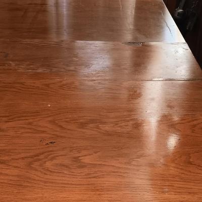 LOT 286: Romanian Made MCM Hideaway Drop Leaf Table w/ 5 Folding Chairs