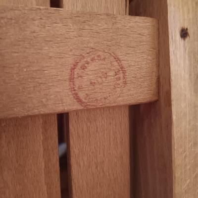 LOT 286: Romanian Made MCM Hideaway Drop Leaf Table w/ 5 Folding Chairs