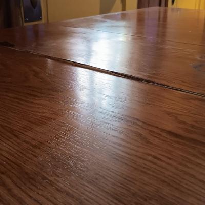 LOT 286: Romanian Made MCM Hideaway Drop Leaf Table w/ 5 Folding Chairs