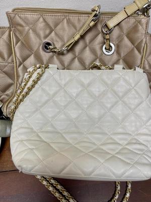 Vintage Fashion Purse Lot - silver, gold, cream vintage shoulder / hand bags