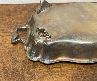 silver-plate serving pieces - tray, nut dish, sugar bowl, condiment jar