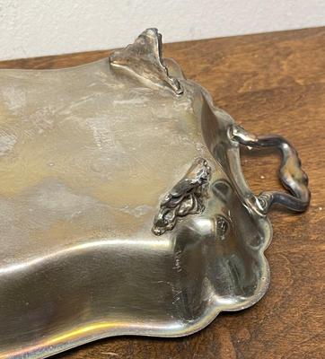 silver-plate serving pieces - tray, nut dish, sugar bowl, condiment jar