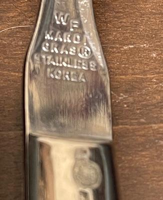 2 flatware sets = sky blue VF Mardi Gras and Black Stanley Roberts - a few missing pieces
