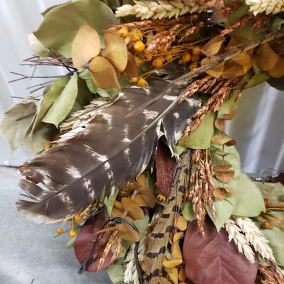 Faux Flowers, Potted Topiary and Dried Wreath (2058F-KD)