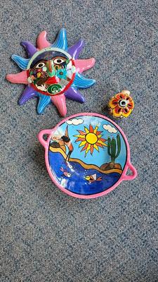 Handmade clay decorations