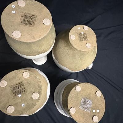 Pottery Barn Rustic White Ceramic Vases/Pots (1020CR-ES)