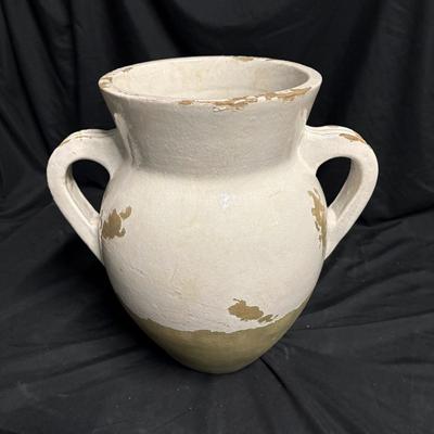 Pottery Barn Rustic White Ceramic Vases/Pots (1020CR-ES)