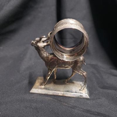 Towle Silver Tray & Five Napkin Rings (1020CR-ES)