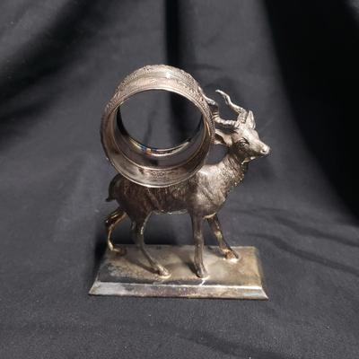 Towle Silver Tray & Five Napkin Rings (1020CR-ES)