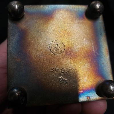 Towle Silver Tray & Five Napkin Rings (1020CR-ES)