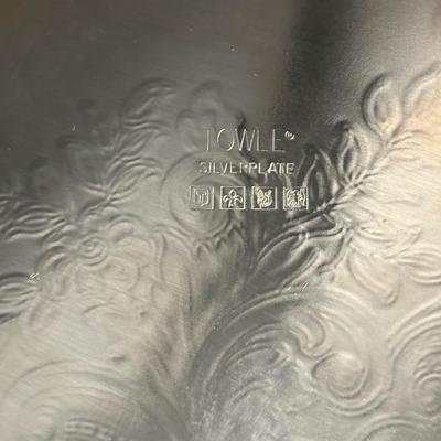 Towle Silver Tray & Five Napkin Rings (1020CR-ES)