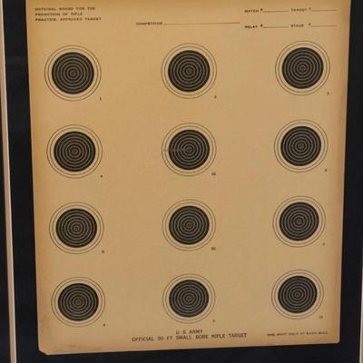 Unique Framed US Army Rifle Practice Targets (1020FL-ES)