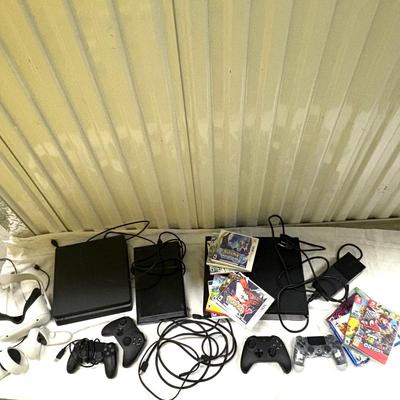 X-box, Wii, Play Station Units w/Accessories (1020 FL-ES)