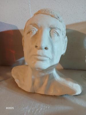 Plaster Male Bust head statue Artwork