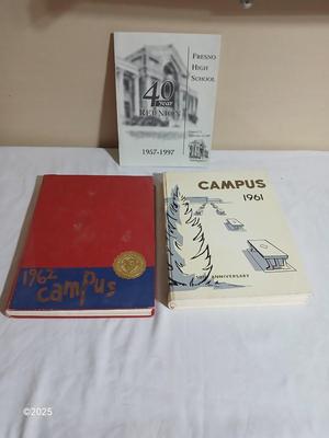 Fresno High School yearbooks - Fresno California 1961 - 1962- and 40-year reunion booklet