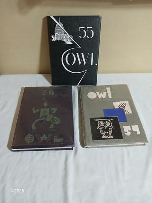 1955, 1956 & 1957 OWL yearbooks Fresno California high school