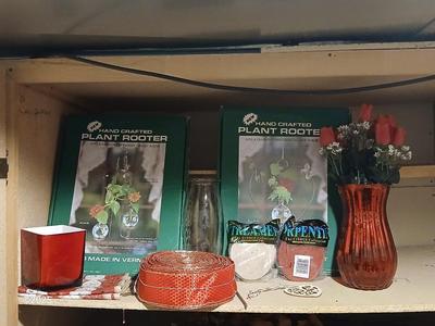 Happy Valentine's Day! Valentines' vases, faux flowers, and plant rooters