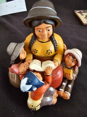 Clay storyteller figure