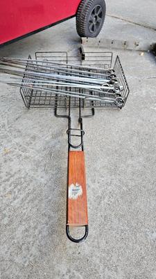 BBQ-Pro Outdoor grill with rotisserie and other cooking utensils