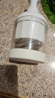 Glass serving plates, salt and pepper shakers, pampered chef food chopper, Knife set