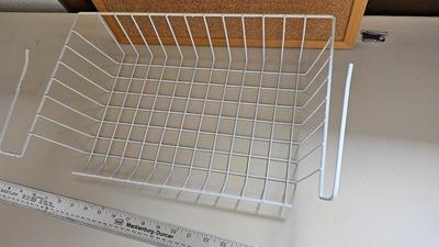 Office items and a folding table