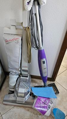 Kirby vacuum and Shark slim steam mop