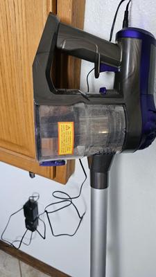 Aposen upright vacuum cleaner and Shark SV75Z cordless vacuum with charging cord