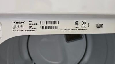 Nice Whirlpool Dryer Model GEW9868KQ4