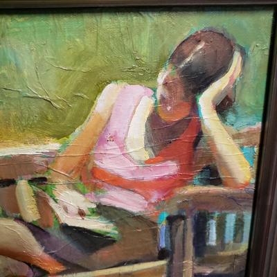 "Reading Girl II" by Erin Gregory (1020FL-KD)