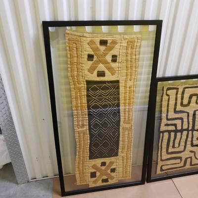 Three Framed African Woven Cloths (1018FL-KD)
