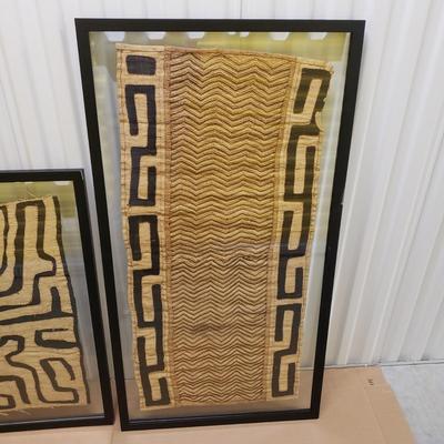 Three Framed African Woven Cloths (1018FL-KD)