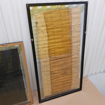 Three Framed African Woven Cloths (1018FL-KD)