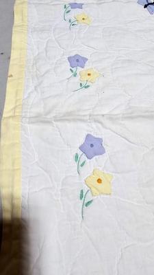 Vintage Handmade embroidered baby quilts