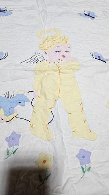Vintage Handmade embroidered baby quilts