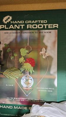 Faux Flowers and handcrafted plant rooter