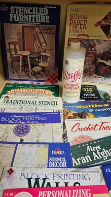 Craft booklets and crafting items - macramé - decoupage - painting techniques and more